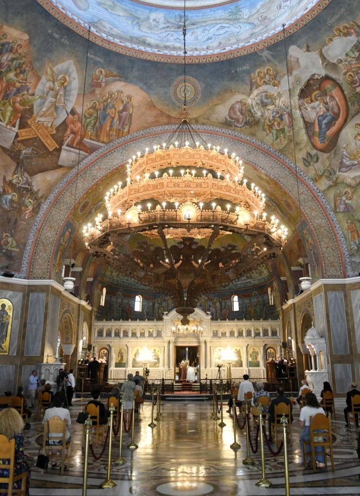 Θεία λειτουργία με αποστάσεις και μέτρα προστασίας EUROKINISSI/ ΓΙΑΝΝΗΣ ΑΝΔΡΟΥΤΣΟΠΟΥΛΟΣ