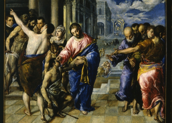 Δομήνικος Θεοτοκόπουλος, "Η θεραπεία του εκ γενετής τυφλού" (1573)