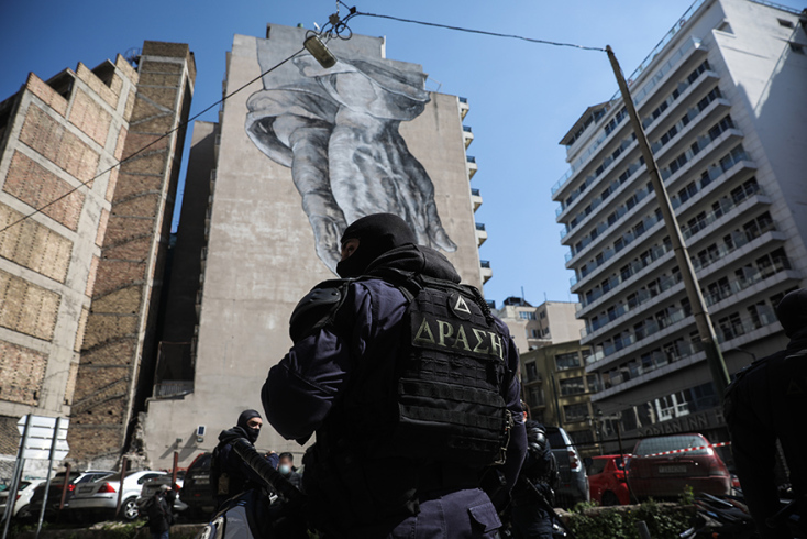 Επιχείρηση της ΕΛ.ΑΣ. στο κέντρο της Αθήνας