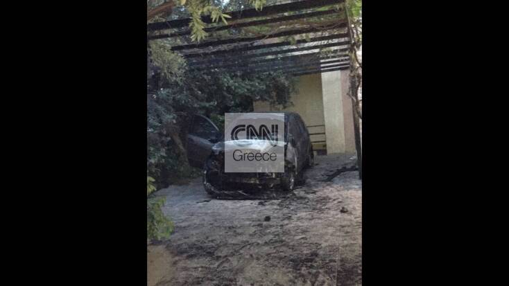 Το πυρπολημένο όχημα