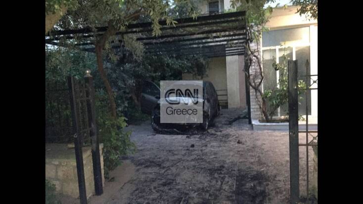 Το πυρπολημένο όχημα