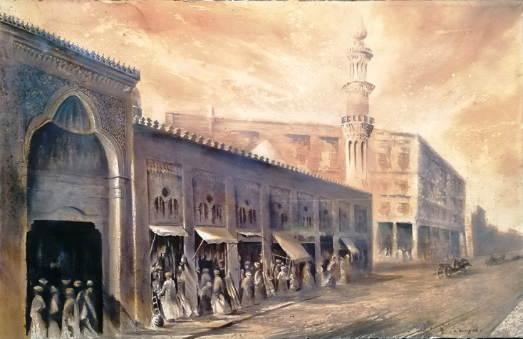 Έργο του Ανδρέα Γεωργιάδη με τίτλο «Εν εσπέρα».