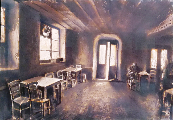 Έργο του Ανδρέα Γεωργιάδη με τίτλο «Ένας γέρος».