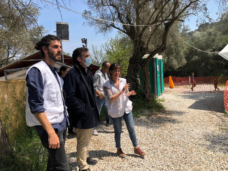 Ο Πρόεδρος του ΕΟΔΥ στο ΚΥΤ Μεταναστών Μόριας