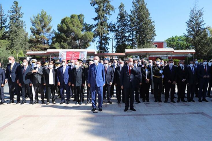 Ρετζέπ Ταγίπ Ερντογάν και Ερσίν Τατάρ στα Κατεχόμενα - Ανακοινώνουν ότι ανοίγουν τα Βαρώσια © EPA/TURKISH PRESIDENT PRESS OFFICE 