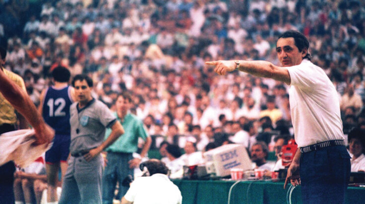 Νίκος Αποστολόπουλος, ημιτελικός Ελλάδα-Γιουγκοσλαβία (81-77), 12 Ιουνίου 1987