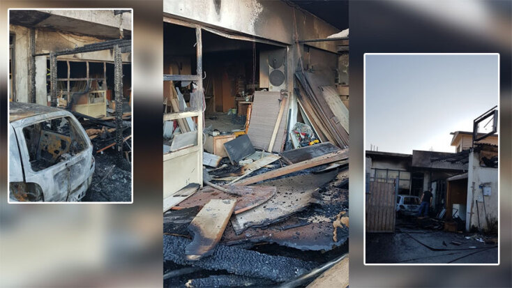 Εικόνες καταστροφής μετά την πυρκαγιά σε ξυλουργείο στο Ηράκλειο Κρήτης