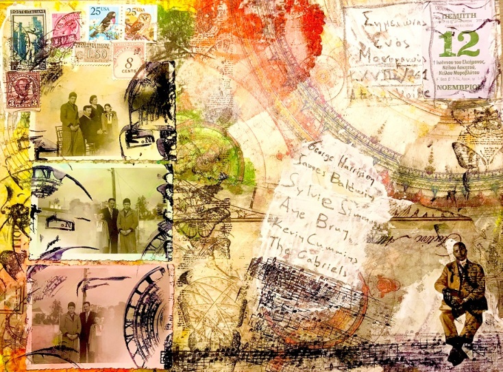 Έργο μεικτής τεχνικής του Γιώργου Φλωράκη για τη στήλη του Σημειώσεις Ενός Μονομανούς