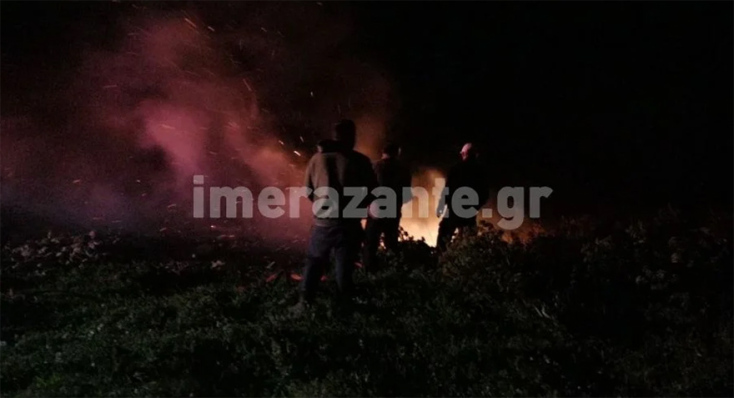 Σε εξέλιξη φωτιά στη Ζάκυνθο 