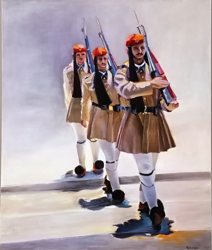 Αλλαγή φρουράς. Έργο Γεωργίας Μπλιάτσου