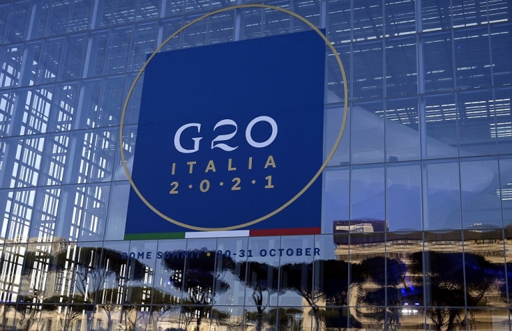 O χώρος που συνεδριάζουν οι ηγέτες της G20 στη Ρώμη