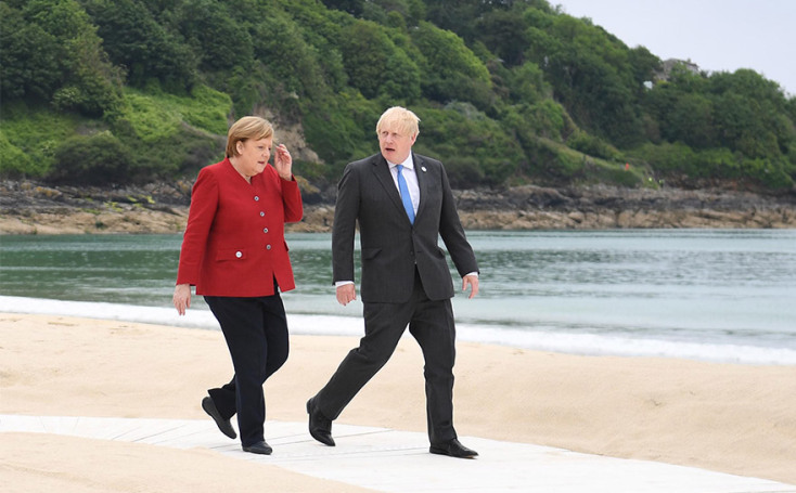 Σύνοδος Κορυφής G7 - Άγγελα Μέρκελ - Μπόρις Τζόνσον