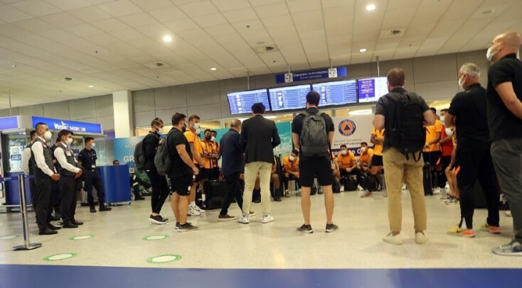 Οι παίκτες της Γαλατάσαραϊ στο «Ελευθέριος Βενιζέλος»