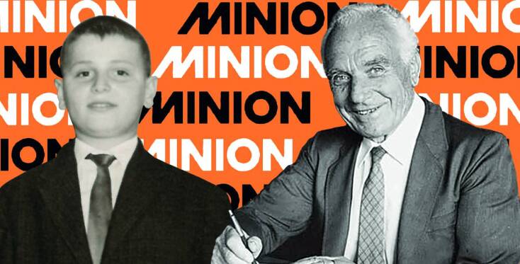 Ο Γιώργος Παυριανός σε νεαρή ηλικία και ο ιδρυτής του Μινιόν, Γιάννης Γεωργακάς