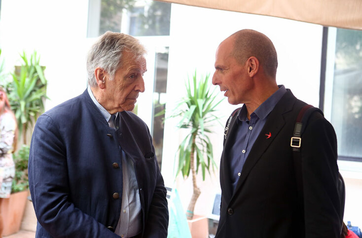 Κώστας Γαβράς και Γιάνης Βαρουφάκης