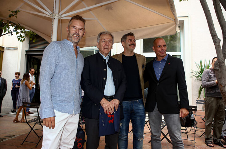 Χρήστος Λούλης, Κώστας Γαβράς, Αλέξανδρος Μπουρδούμης και Γιάνης Βαρουφάκης