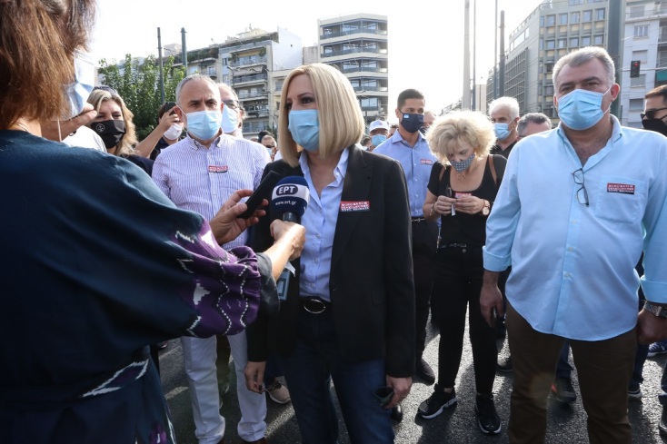 Η πρόεδρος του ΚΙΝΑΛ, Φώφη Γεννηματά 
