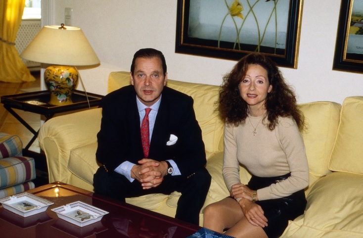 Η Βίκυ Λέανδρος και ο σύζυγός της Enno Baron von Ruffin, 1988 ©Getty Images/ Wolfgang Kuhn/United Archives