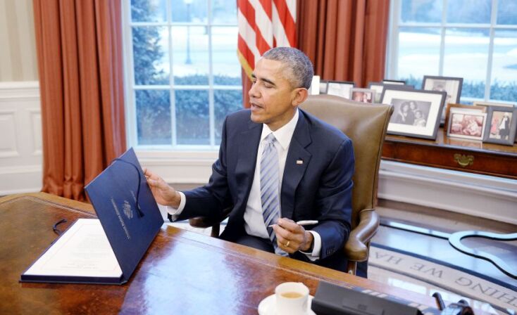 Ο Μπαράκ Ομπάμα στο Oval Office