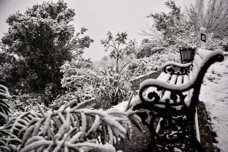 Σε λευκό τοπίο έχει μετατραπεί και η περιοχή των Ιωαννίνων