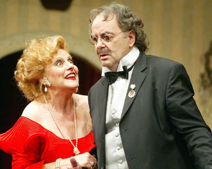 Ο Γιώργος Μεσσάλας και η Όλγα Πολίτου σε θεατρική παράσταση (ΦΩΤΟ ΑΡΧΕΙΟΥ)