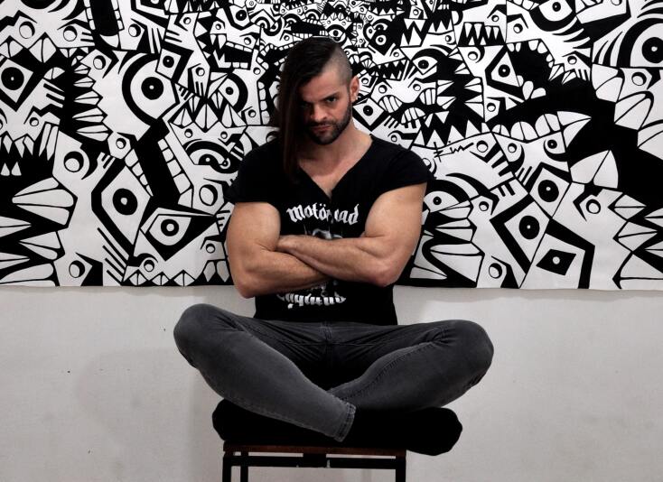 Καραντίνα, πίνακας ζωγραφικής του Γιώργου Τζινούδη για την πανδημία του Κορωνοϊού