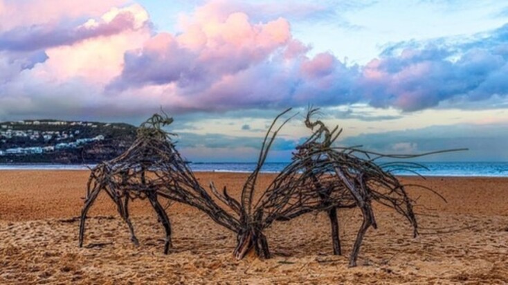 Γλυπτό από φυσικά υλικά δια χειρός Πιτ Ρας