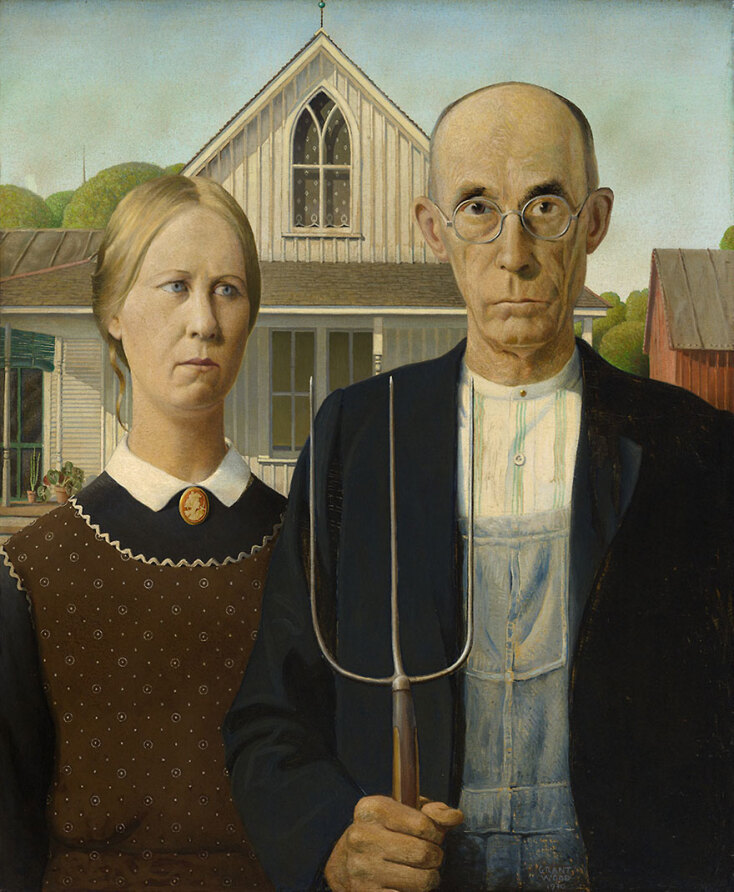 Grant Wood, «American Gothic»
