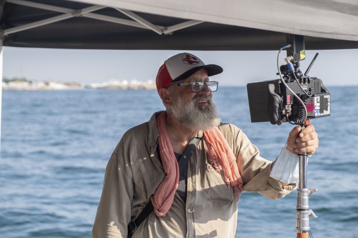 Ο σκηνοθέτης Γρηγόρης Καραντινάκης στα γυρίσματα της ταινίας Σμύρνη μου Αγαπημένη