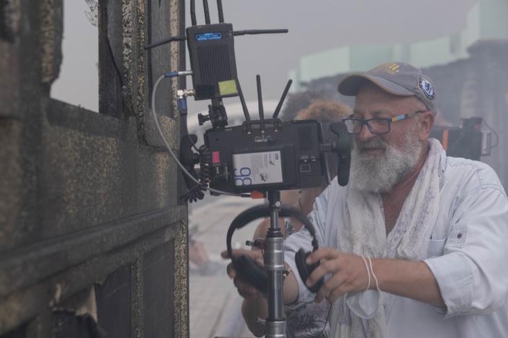 Ο σκηνοθέτης Γρηγόρης Καραντινάκης στα γυρίσματα της ταινίας Σμύρνη μου Αγαπημένη