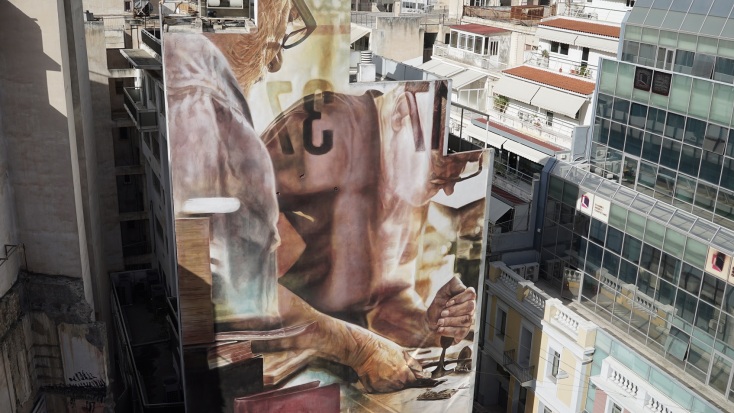 Τοιχογραφία του Guido Van Helten στα Εξάρχεια