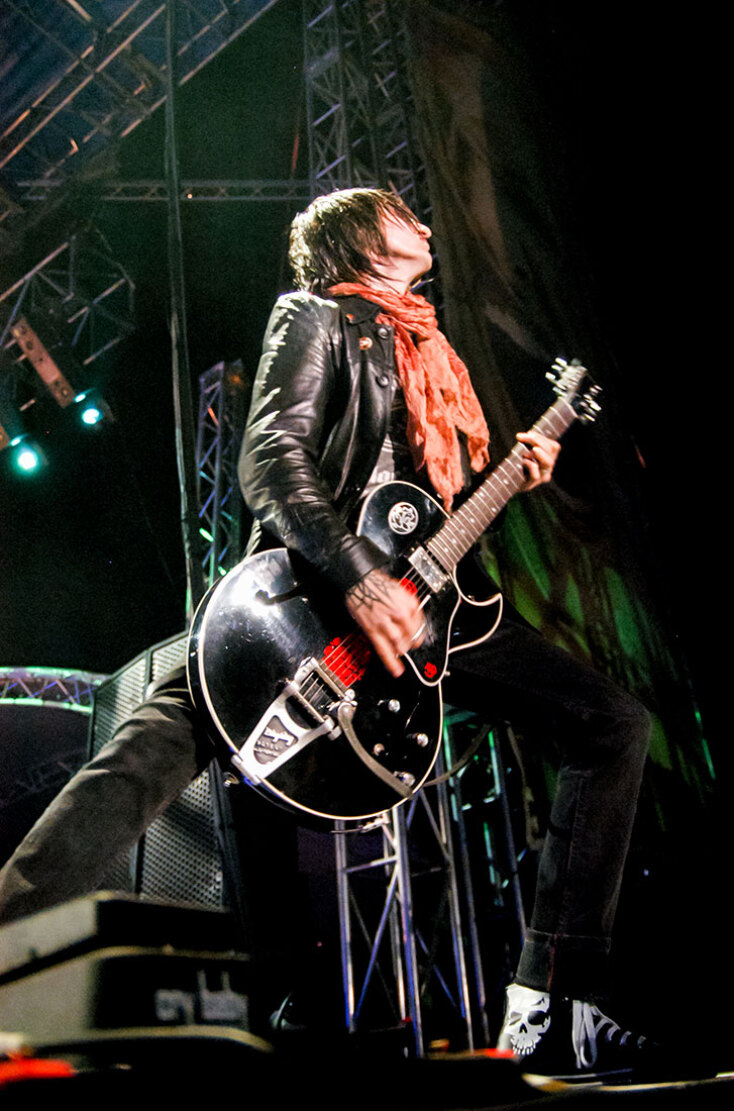 Στιγμιότυπο από τη συναυλία των Guns N' Roses στην Αθήνα τον Ιούλιο του 2006