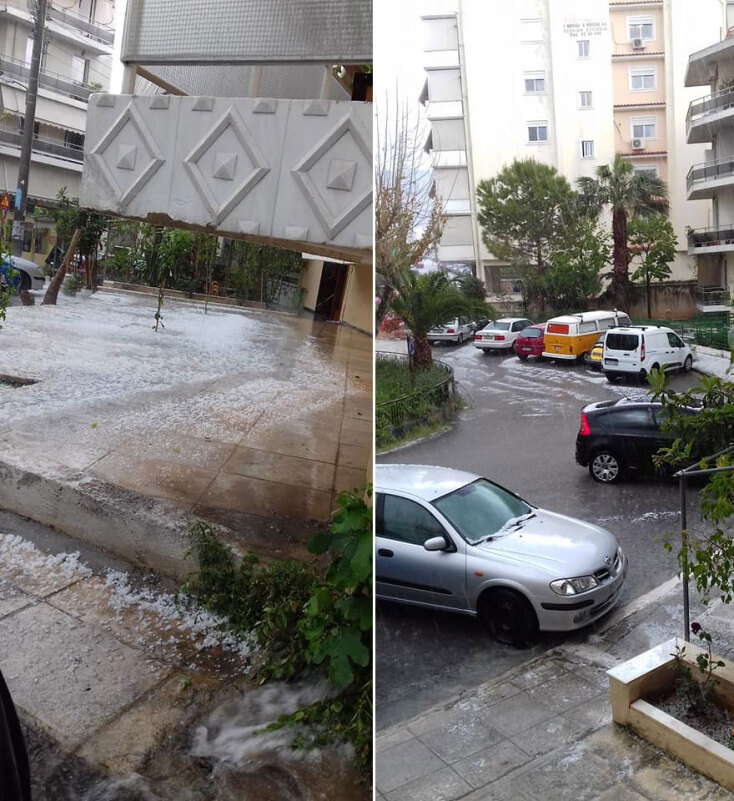 Χαλάζι στην Αθήνα