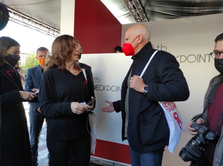 Παγκόσμια Ημέρα κατά του AIDS / Κατερίνα Διδασκάλου και Γιώργος Παπανδρέου στο Checkpoint στο Μοναστηράκι © Αthens Voice