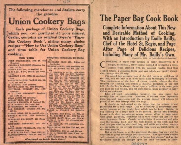 "The paper bag cook book", έτος έκδοσης: 1911