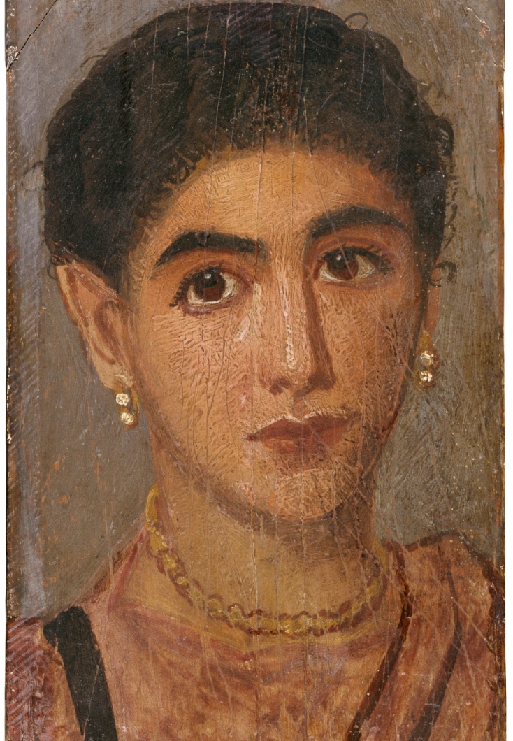 Νεκρικό πορτρέτο γυναίκας από την έκθεση "Η τέχνη του πορτραίτου στις συλλογές του Λούβρου" στην Εθνική Πινακοθήκη 