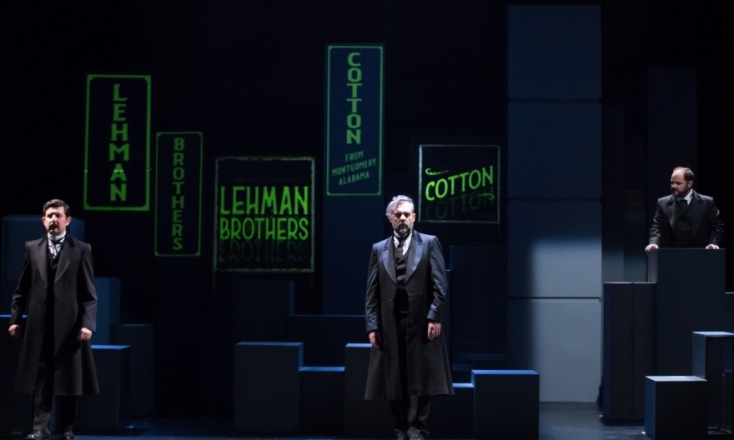 Μάκης Παπαδημητρίου, Αργύρης Ξάφης και Μιχάλης Οικονόμου στην "Τριλογία των Λήμαν Μπράδερς" σε σκηνοθεσία Βαγγέλη Θεοδωρόπουλου