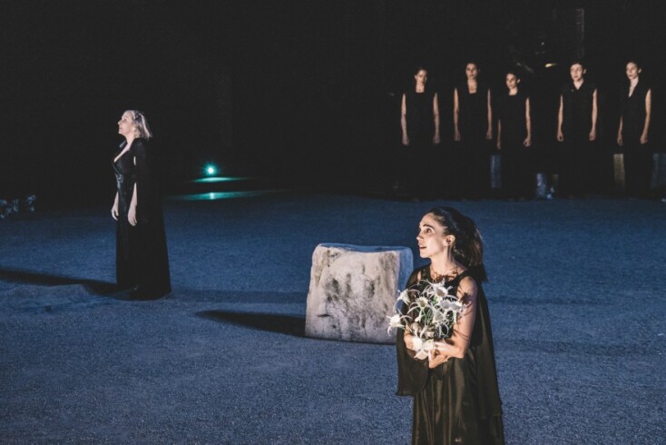 Η «Ιφιγένεια εν Αυλίδι» του ΚΘΒΕ στο Αρχαίο Θέατρο Επιδαύρου © Tasos Thomoglou