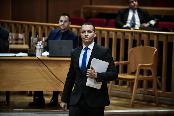 Ο Ηλίας Κασιδιάρης στη Δίκη της Χρυσής Αυγής