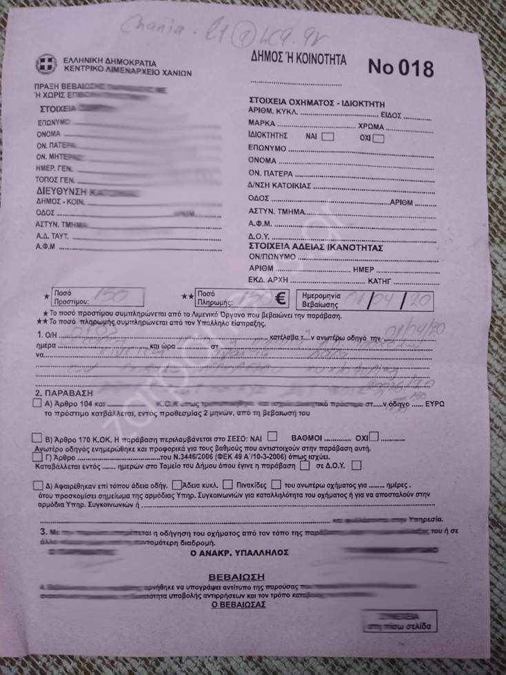 Την έβγαλαν από τη θάλασσα στα Χανιά για να της κόψουν πρόστιμο 