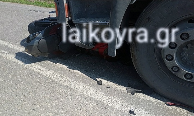 Θανατηφόρο τροχαίο φορτηγού με μοτοσικλέτα στην Ημαθία