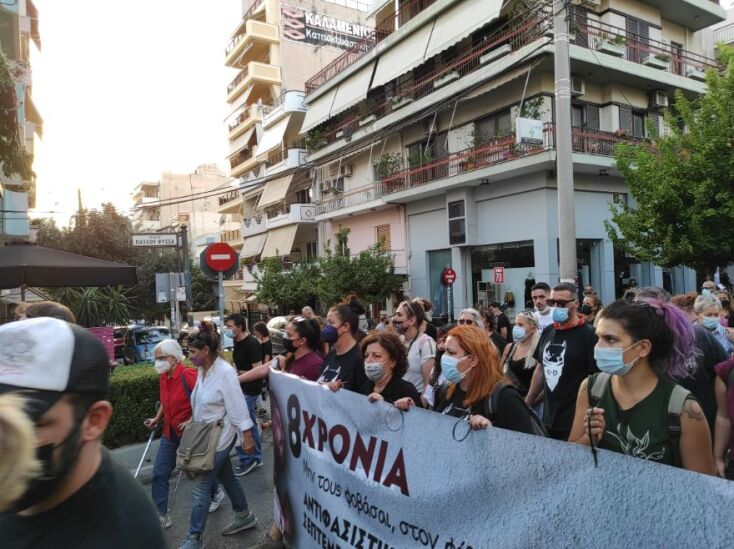 Εικόνες από το σημείο που δολοφονήθηκε ο Παύλος Φύσσας 