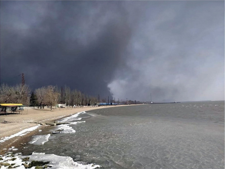 Η Μαριούπολη κατά τη διάρκεια της εισβολής.