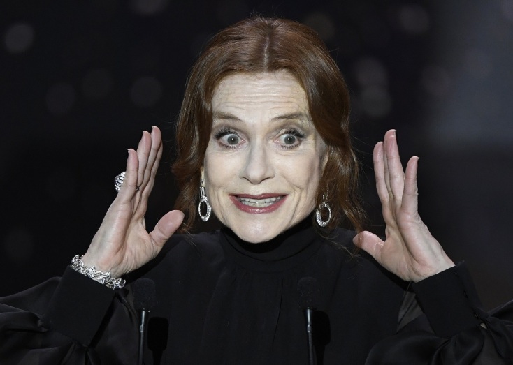 H Isabelle Huppert στα 46α Κινηματογραφικά Βραβεία Σεζάρ