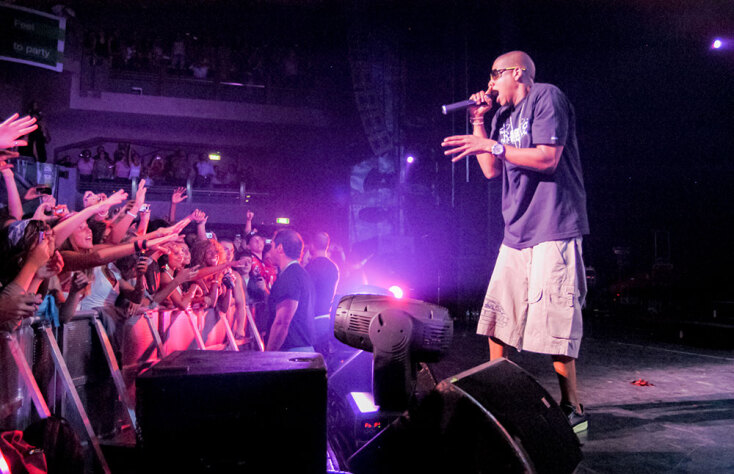 Στιγμιότυπο από τη συναυλία του Jay Z στην Αθήνα τον Σεπτέμβριο του 2006