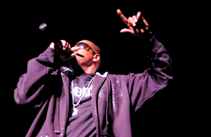 Στιγμιότυπο από τη συναυλία του Jay Z στην Αθήνα τον Σεπτέμβριο του 2006