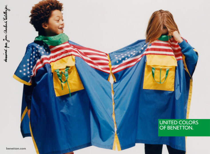 Μοντέλα της Benetton με τα ρούχα που σχεδίασε ο Jean-Charles de Castelbajac