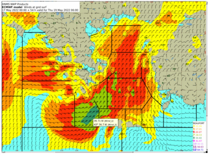Χάρτης καιρού: Από το απόγευμα της Τετάρτης μέχρι και την Πέμπτη  θα επικρατήσουν θυελλώδεις άνεμοι 