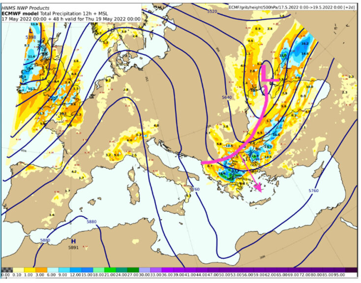 Χάρτης Καιρός: Αλλάζει το σκηνικό - Έρχονται βροχές και καταιγίδες