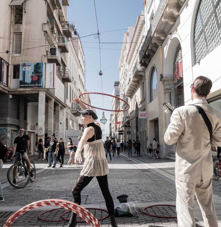 Καλλιτέχνες δρόμου © Πέτρος Καλφαμανώλης